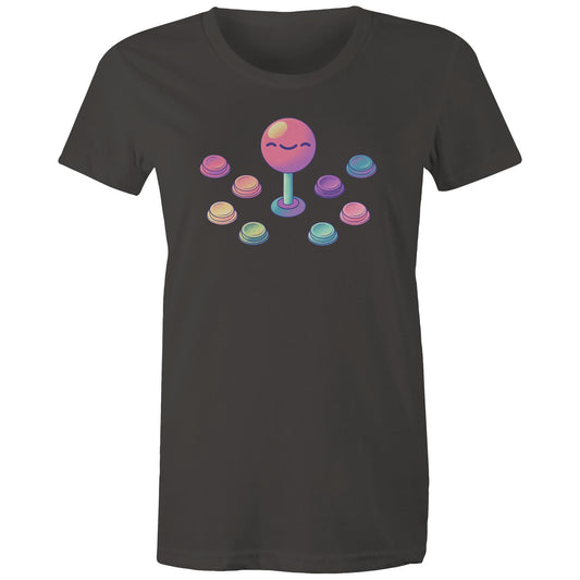 Be Arcade, Be Very Arcade - Women's Tee- Cool Graphic T-Shirts- Retro T-Shirts - Nostalgia Threads