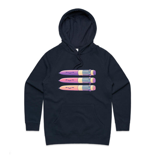 Hard to Pen Down - Women's Hoodie- Cool Graphic T-Shirts- Retro T-Shirts - Nostalgia Threads