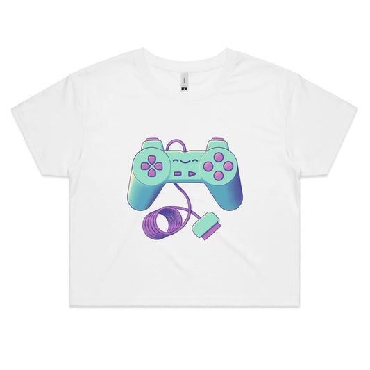 Crash Mob - Women's Crop Tee- Cool Graphic T-Shirts- Retro T-Shirts - Nostalgia Threads