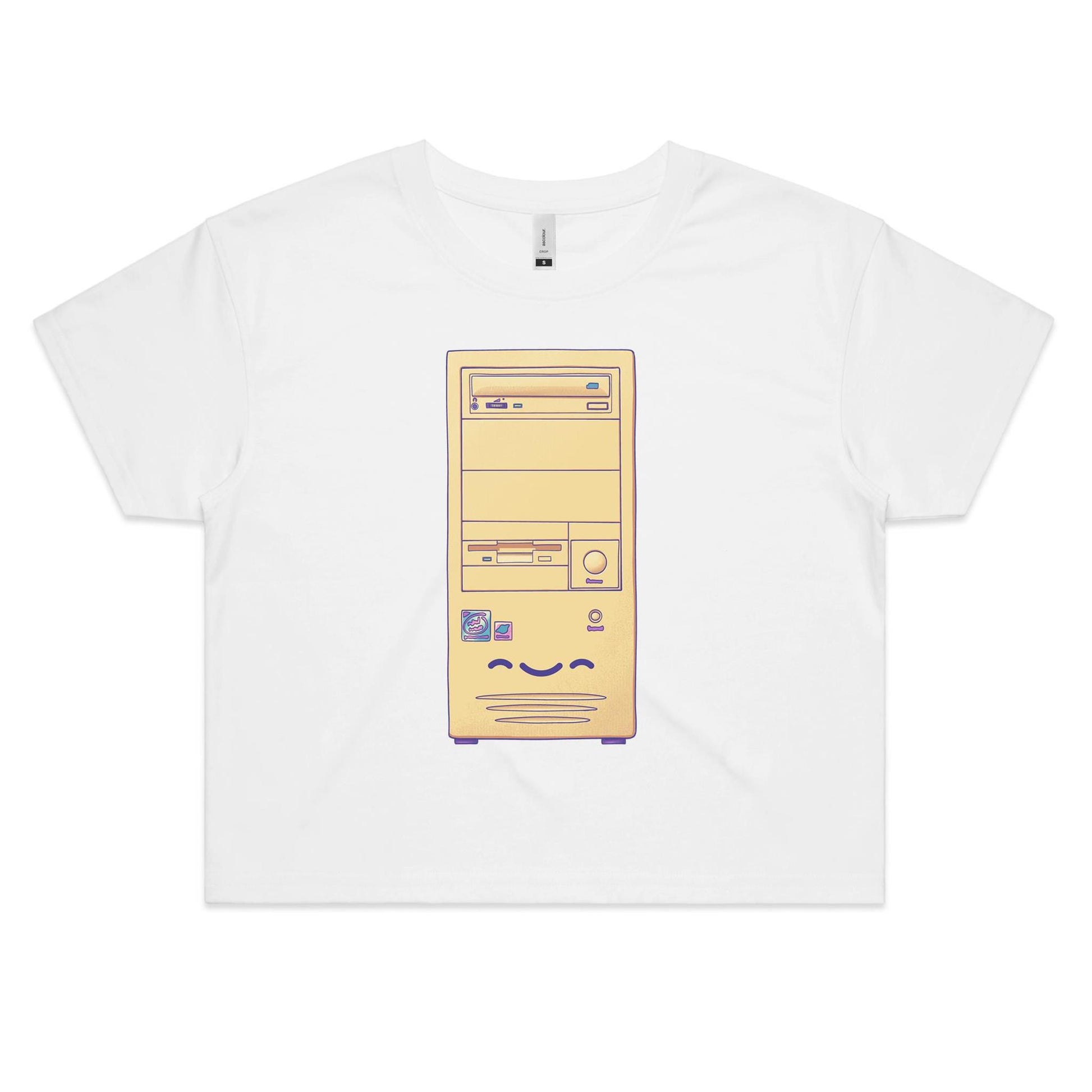 In the Final Tower - Women's Crop Tee- Cool Graphic T-Shirts- Retro T-Shirts - Nostalgia Threads
