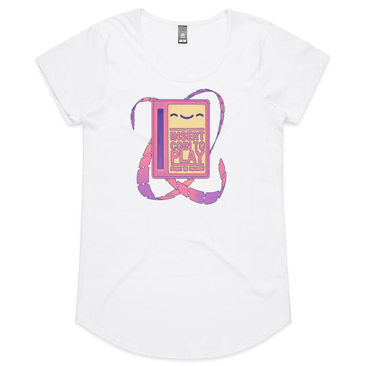 A Rose by Any Other Game - Women's Scoop Tee- Cool Graphic T-Shirts- Retro T-Shirts - Nostalgia Threads