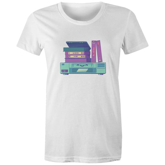 Get a Movie On - Women's Tee- Cool Graphic T-Shirts- Retro T-Shirts - Nostalgia Threads