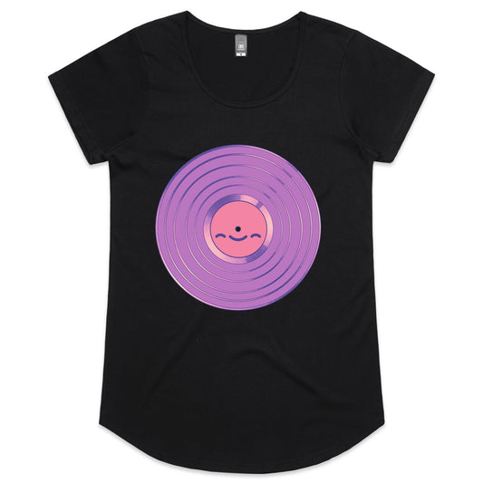 Space, the Vinyl Frontier - Women's Scoop Tee- Cool Graphic T-Shirts- Retro T-Shirts - Nostalgia Threads
