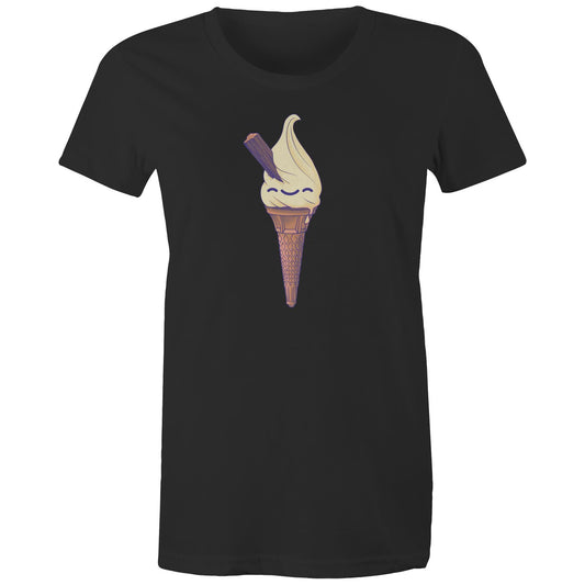 Hold The Cone - Women's Organic Tee- Cool Graphic T-Shirts- Retro T-Shirts - Nostalgia Threads