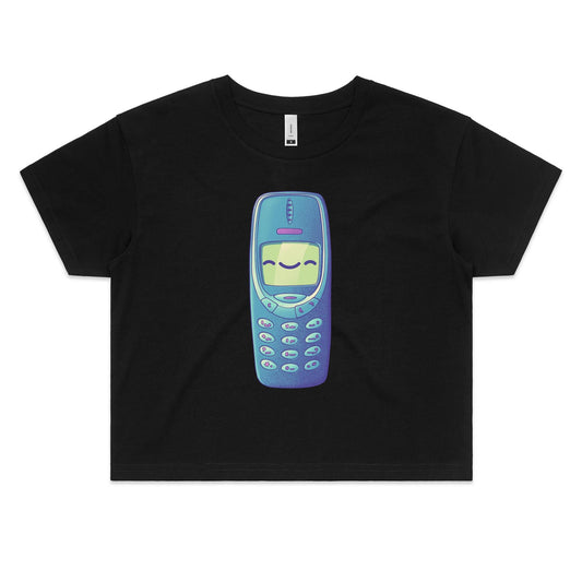 Every Brick in the Book - Women's Crop Tee- Cool Graphic T-Shirts- Retro T-Shirts - Nostalgia Threads