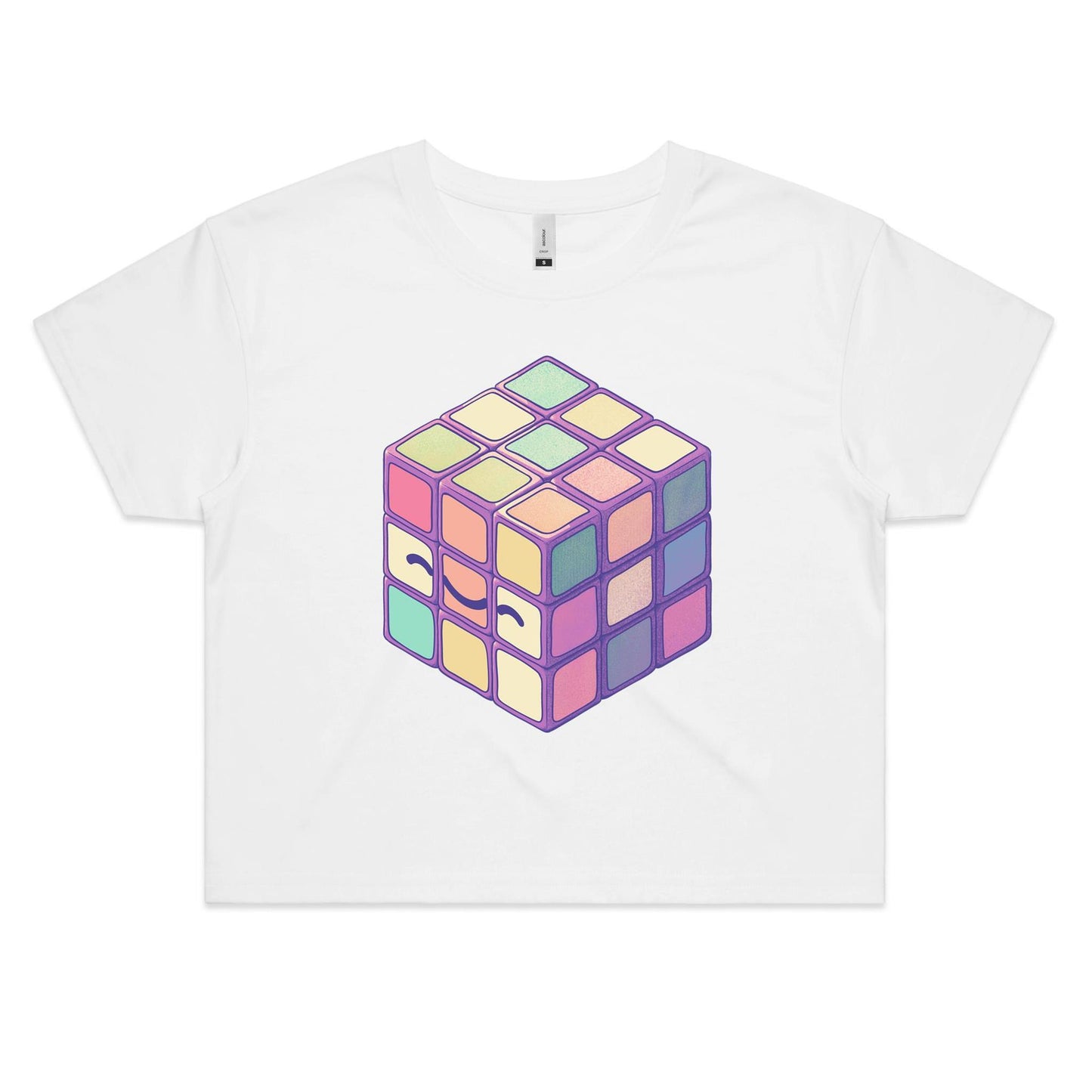 The Shaped Crusader - Women's Crop Tee- Cool Graphic T-Shirts- Retro T-Shirts - Nostalgia Threads