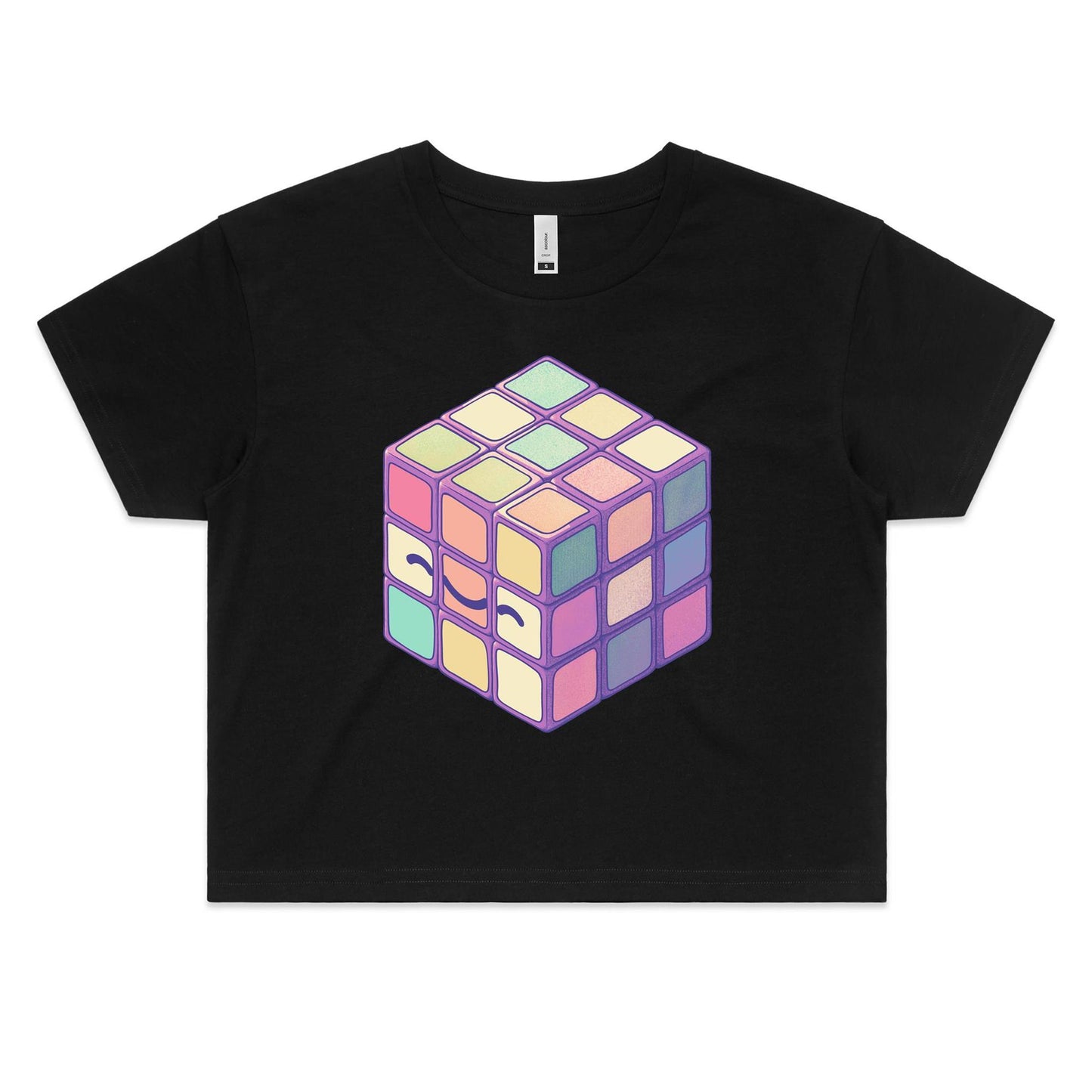 The Shaped Crusader - Women's Crop Tee- Cool Graphic T-Shirts- Retro T-Shirts - Nostalgia Threads