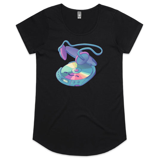 Going for a Disc Walk - Women's Scoop Tee- Cool Graphic T-Shirts- Retro T-Shirts - Nostalgia Threads
