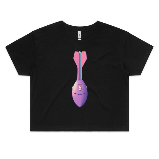 Throw Out on a Limb - Women's Crop Tee- Cool Graphic T-Shirts- Retro T-Shirts - Nostalgia Threads