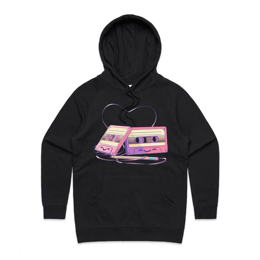 The Tape of Things to Come - Women's Hoodie- Cool Graphic T-Shirts- Retro T-Shirts - Nostalgia Threads