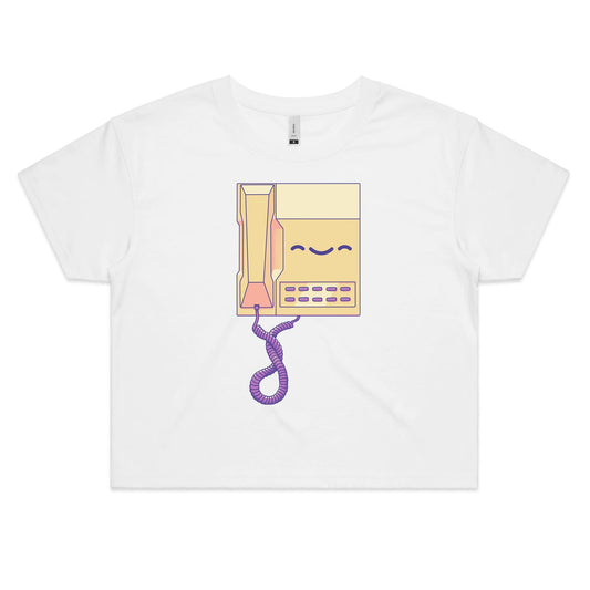 Telstra Goodrem - Women's Crop Tee- Cool Graphic T-Shirts- Retro T-Shirts - Nostalgia Threads