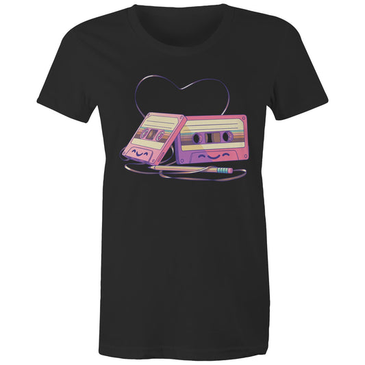 The Tape of Things to Come - Women's Organic Tee- Cool Graphic T-Shirts- Retro T-Shirts - Nostalgia Threads