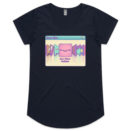Face the Music - Women's Scoop Tee- Cool Graphic T-Shirts- Retro T-Shirts - Nostalgia Threads
