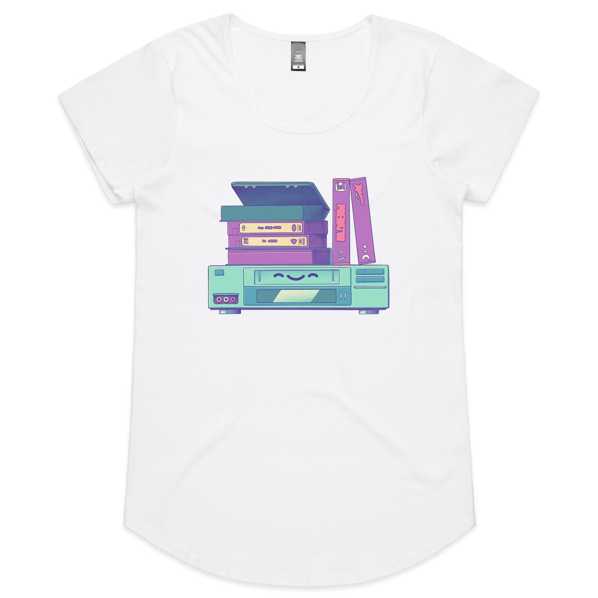 Get a Movie On - Women's Scoop Tee- Cool Graphic T-Shirts- Retro T-Shirts - Nostalgia Threads
