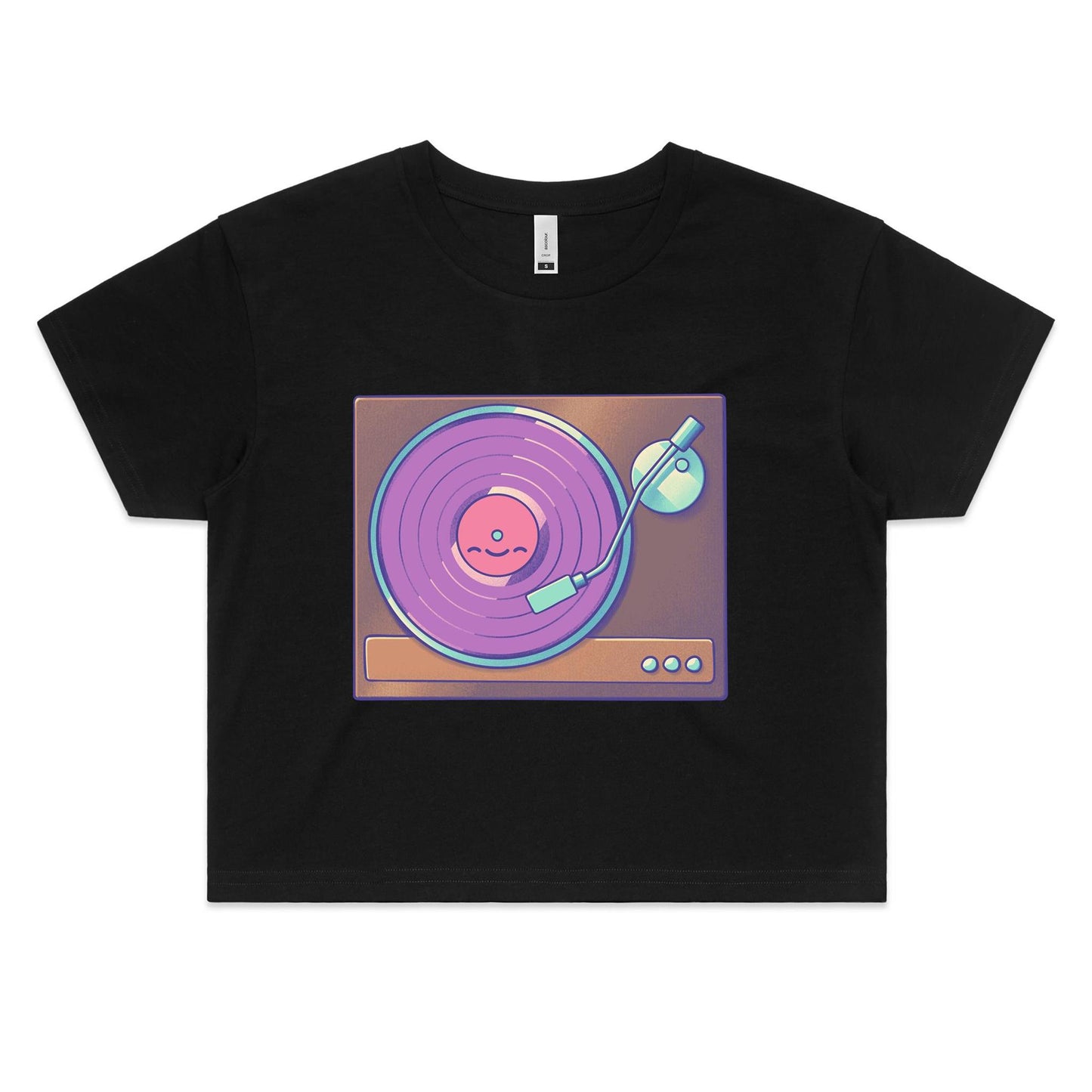 Vinyl Resting Place - Women's Crop Tee