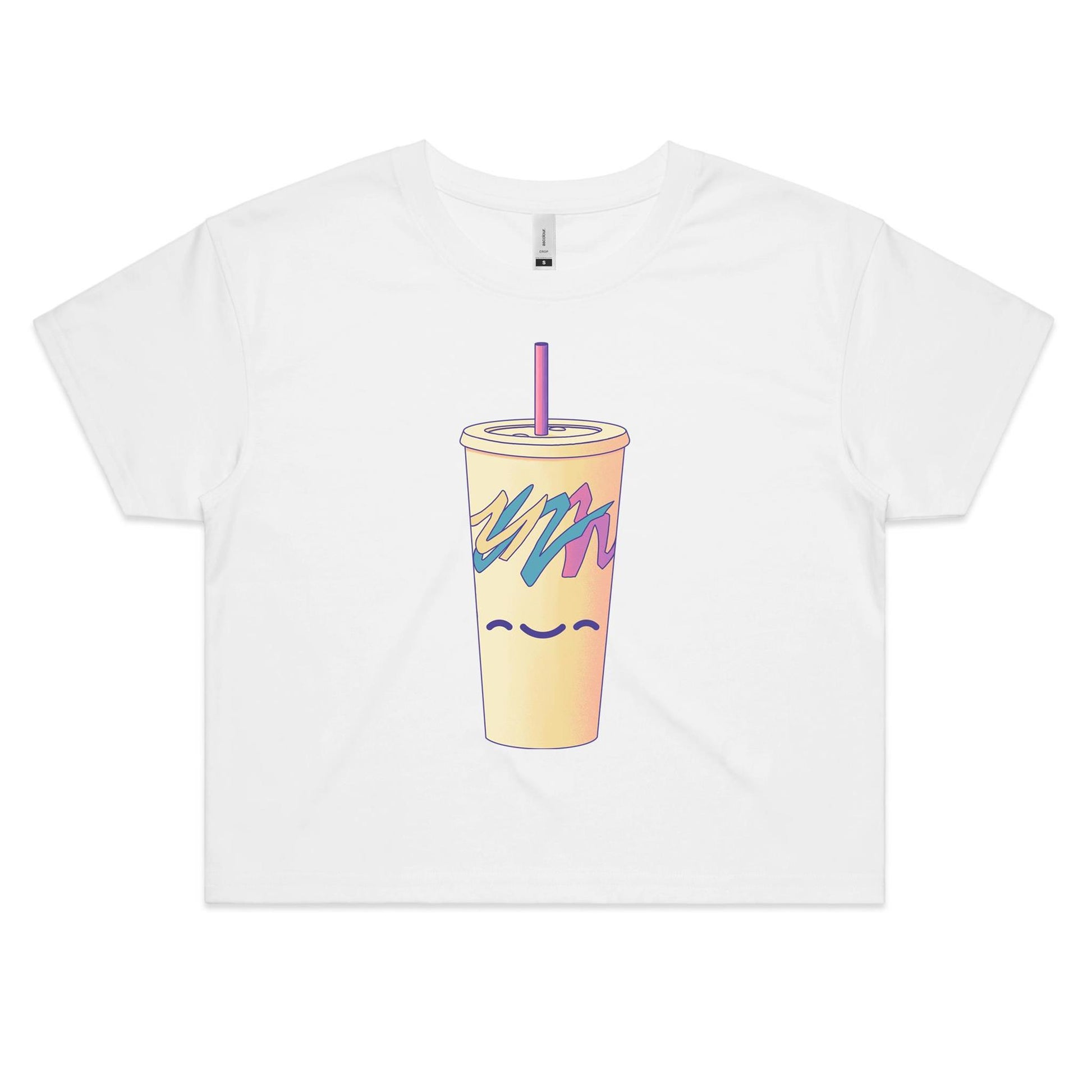 Running Cup That Hill - Women's Crop Tee- Cool Graphic T-Shirts- Retro T-Shirts - Nostalgia Threads
