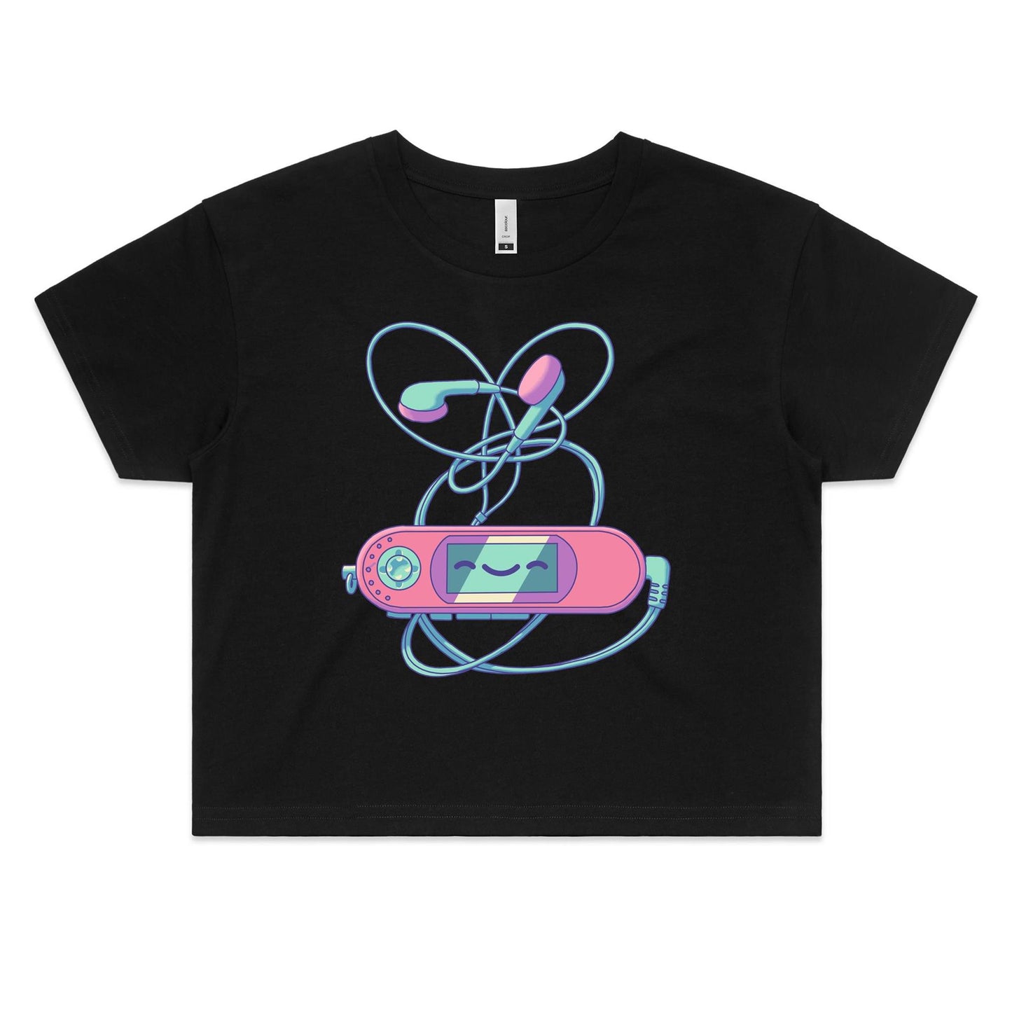 Mp3 & Easy - Women's Crop Tee