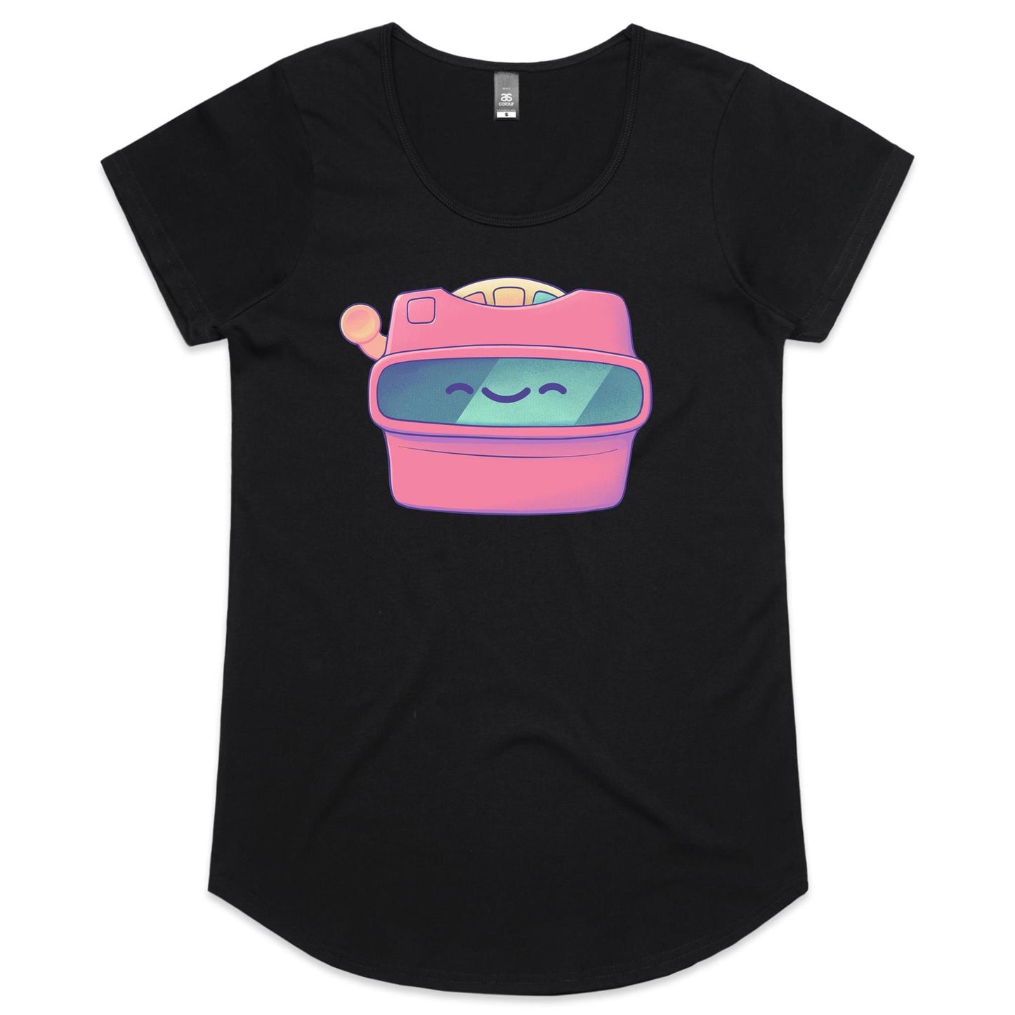 In the Click of Time - Women's Scoop Tee- Cool Graphic T-Shirts- Retro T-Shirts - Nostalgia Threads