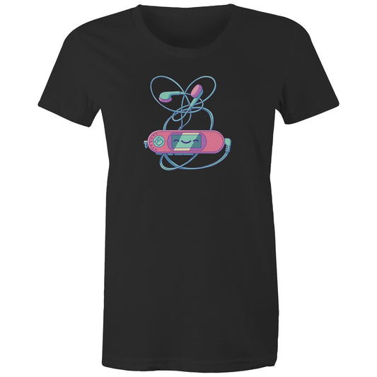 Mp3 & Easy - Women's Tee- Cool Graphic T-Shirts- Retro T-Shirts - Nostalgia Threads