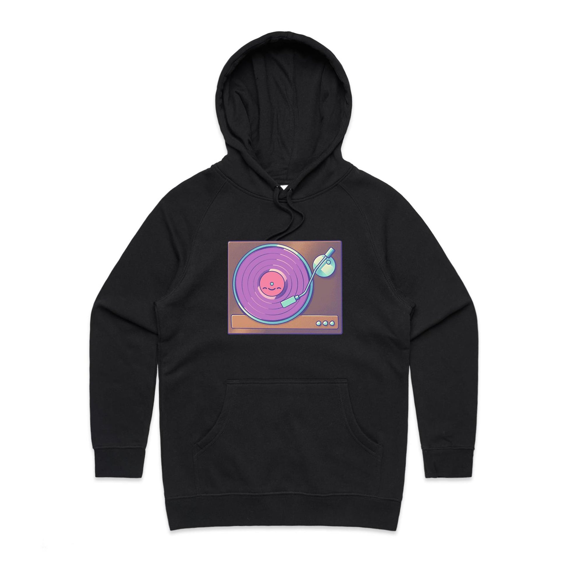 Vinyl Resting Place - Women's Hoodie- Cool Graphic T-Shirts- Retro T-Shirts - Nostalgia Threads