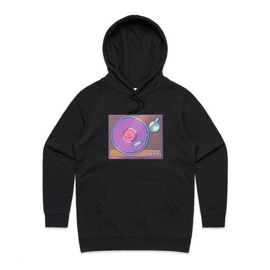 Vinyl Resting Place - Women's Hoodie- Cool Graphic T-Shirts- Retro T-Shirts - Nostalgia Threads