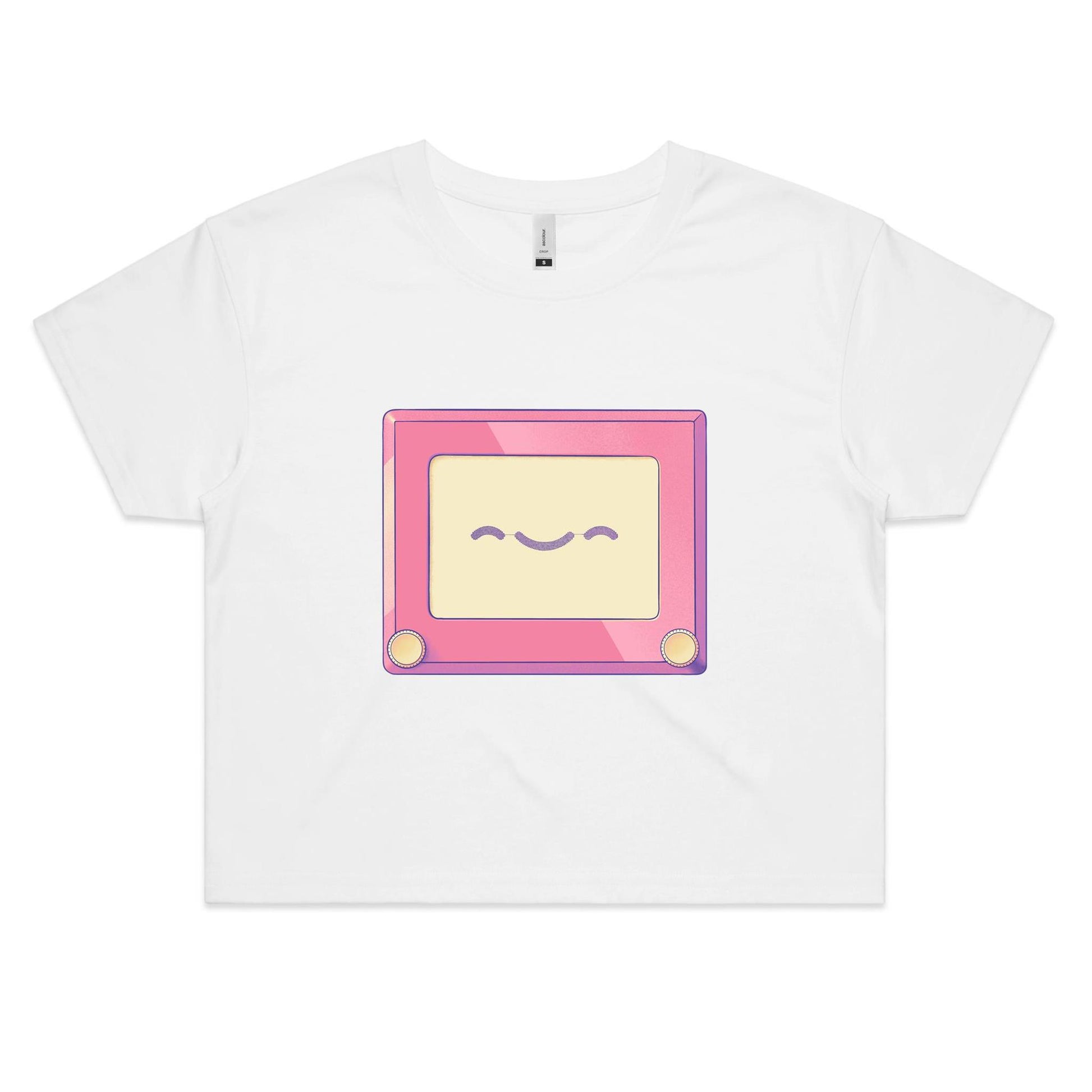 The Home Sketch - Women's Crop Tee- Cool Graphic T-Shirts- Retro T-Shirts - Nostalgia Threads