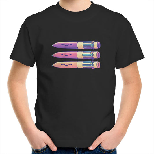 Hard to Pen Down - Kids Tee- Cool Graphic T-Shirts- Retro T-Shirts - Nostalgia Threads