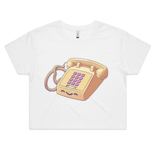 Ringing Home the Bacon - Women's Crop Tee- Cool Graphic T-Shirts- Retro T-Shirts - Nostalgia Threads