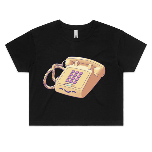 Ringing Home the Bacon - Women's Crop Tee- Cool Graphic T-Shirts- Retro T-Shirts - Nostalgia Threads