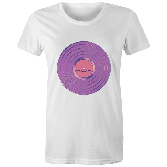 Space, the Vinyl Frontier - Women's Organic Tee- Cool Graphic T-Shirts- Retro T-Shirts - Nostalgia Threads