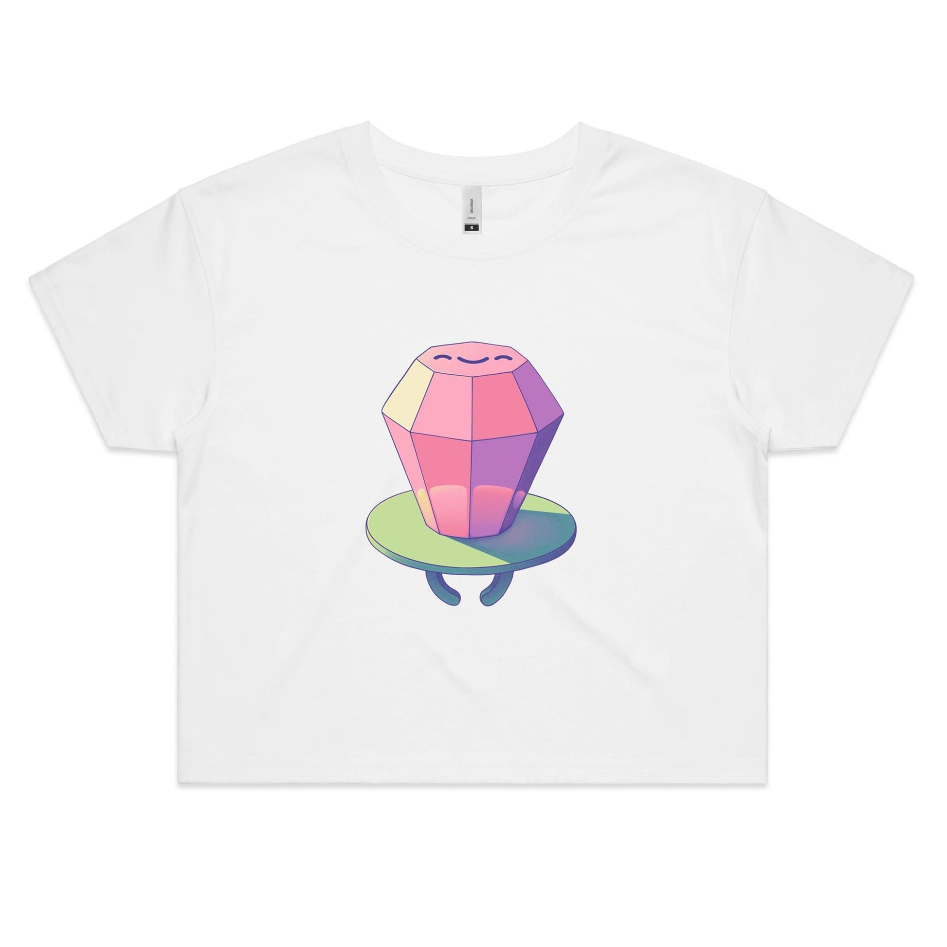 Ring it On - Women's Crop Tee- Cool Graphic T-Shirts- Retro T-Shirts - Nostalgia Threads