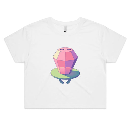 Ring it On - Women's Crop Tee- Cool Graphic T-Shirts- Retro T-Shirts - Nostalgia Threads