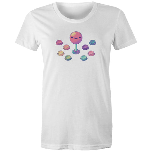 Be Arcade, Be Very Arcade - Women's Organic Tee- Cool Graphic T-Shirts- Retro T-Shirts - Nostalgia Threads