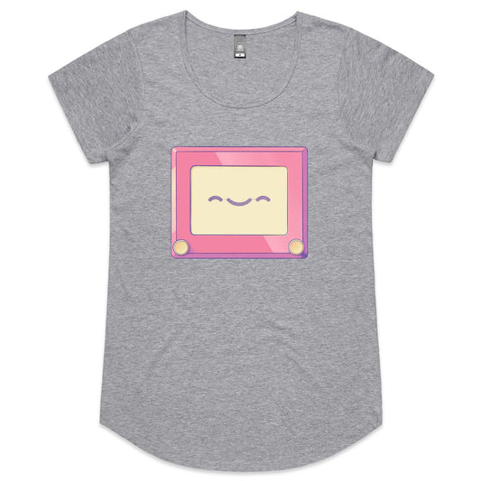 The Home Sketch - Women's Scoop Tee- Cool Graphic T-Shirts- Retro T-Shirts - Nostalgia Threads