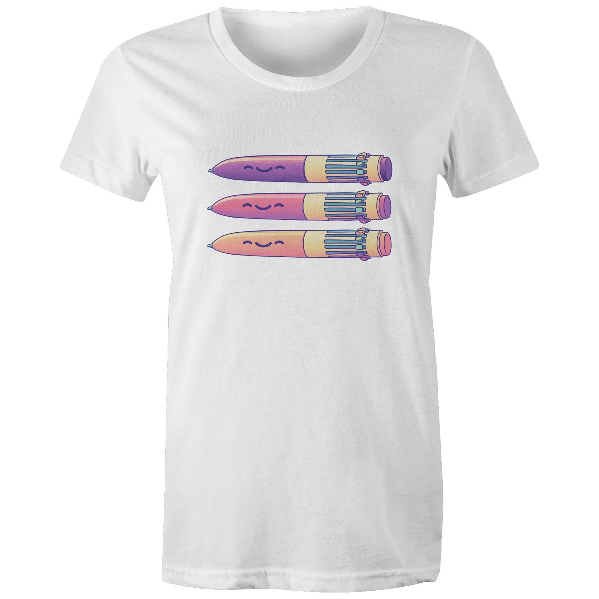 Hard to Pen Down - Women's Organic Tee- Cool Graphic T-Shirts- Retro T-Shirts - Nostalgia Threads