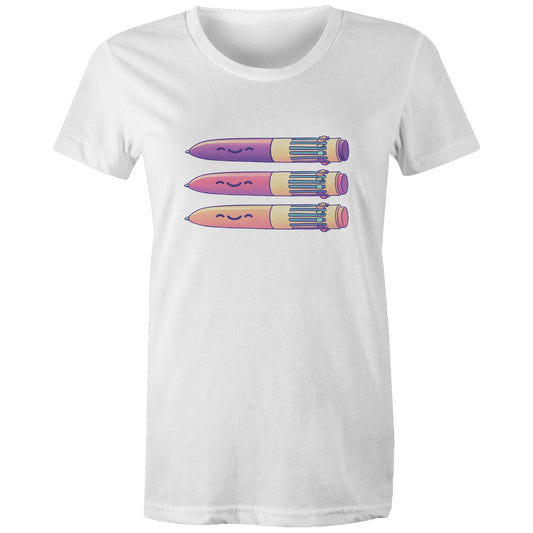 Hard to Pen Down - Women's Organic Tee- Cool Graphic T-Shirts- Retro T-Shirts - Nostalgia Threads