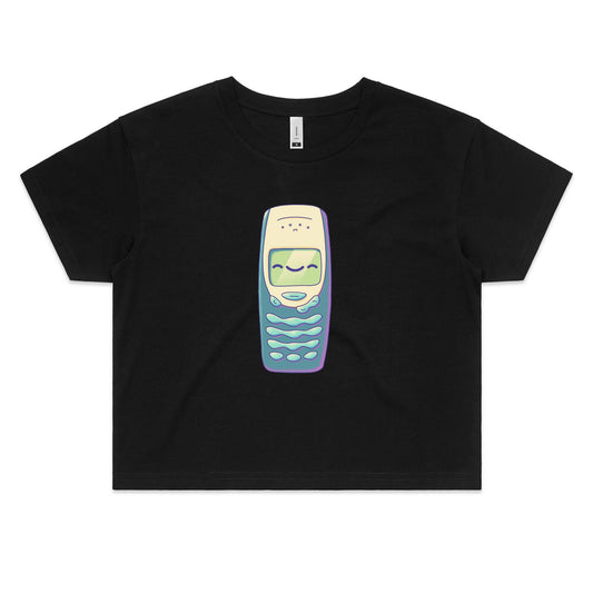 A Hard Cell - Women's Crop Tee- Cool Graphic T-Shirts- Retro T-Shirts - Nostalgia Threads