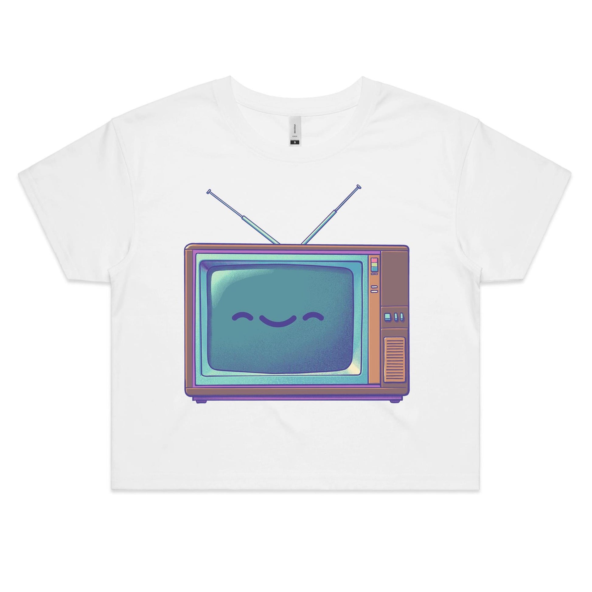 Screen Better Days - Women's Crop Tee- Cool Graphic T-Shirts- Retro T-Shirts - Nostalgia Threads