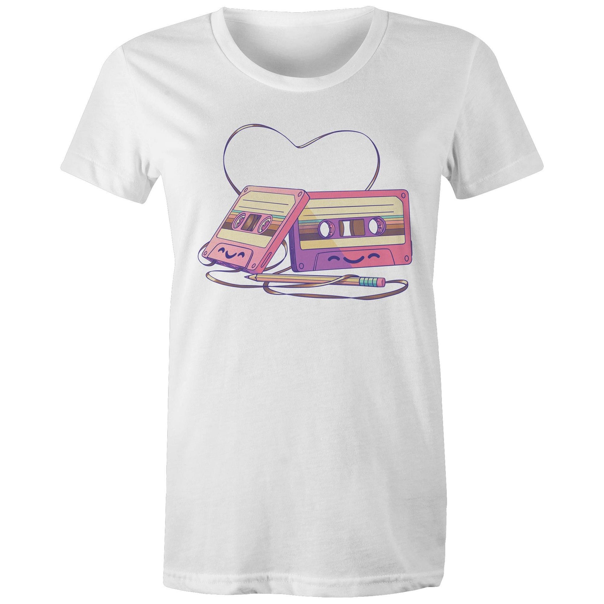 The Tape of Things to Come - Women's Organic Tee- Cool Graphic T-Shirts- Retro T-Shirts - Nostalgia Threads
