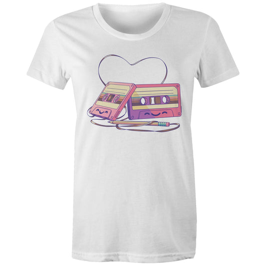 The Tape of Things to Come - Women's Organic Tee- Cool Graphic T-Shirts- Retro T-Shirts - Nostalgia Threads