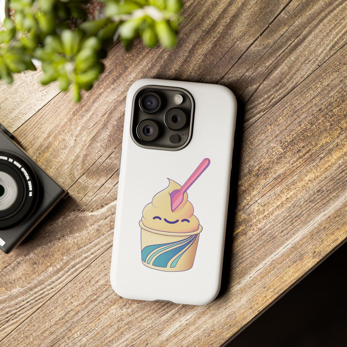 Cute Ice Cream Phone Case, Soft Serve Cup Cover, Fun Gift for Ice Cream Lovers, Summer Vibe Accessory, Adorable Cell Phone Protection