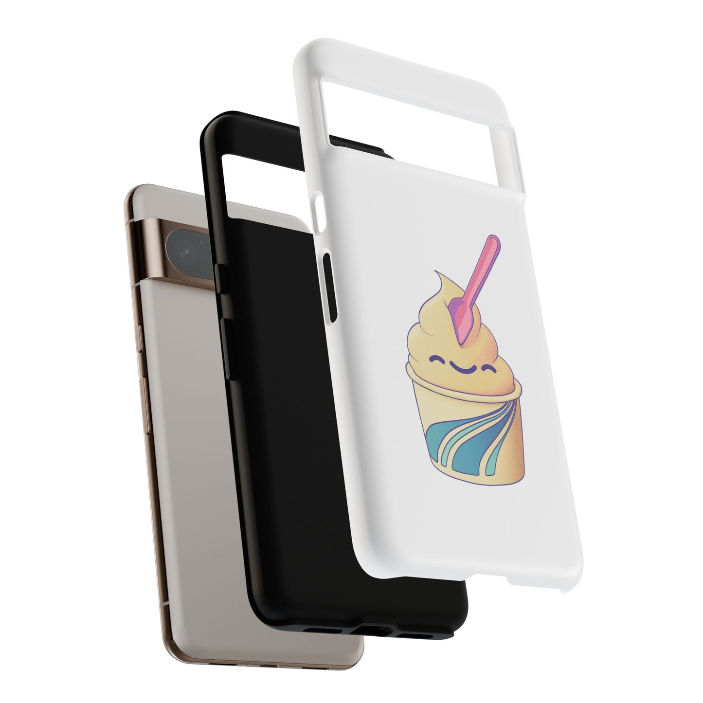 Cute Ice Cream Phone Case, Soft Serve Cup Cover, Fun Gift for Ice Cream Lovers, Summer Vibe Accessory, Adorable Cell Phone Protection