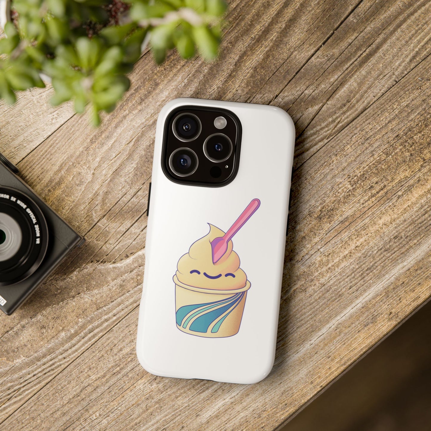 Cute Ice Cream Phone Case, Soft Serve Cup Cover, Fun Gift for Ice Cream Lovers, Summer Vibe Accessory, Adorable Cell Phone Protection