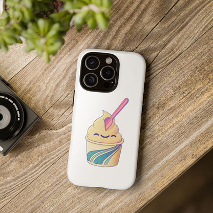 Cute Ice Cream Phone Case, Soft Serve Cup Cover, Fun Gift for Ice Cream Lovers, Summer Vibe Accessory, Adorable Cell Phone Protection
