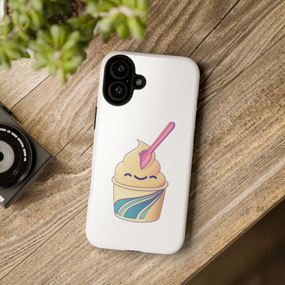 Cute Ice Cream Phone Case, Soft Serve Cup Cover, Fun Gift for Ice Cream Lovers, Summer Vibe Accessory, Adorable Cell Phone Protection