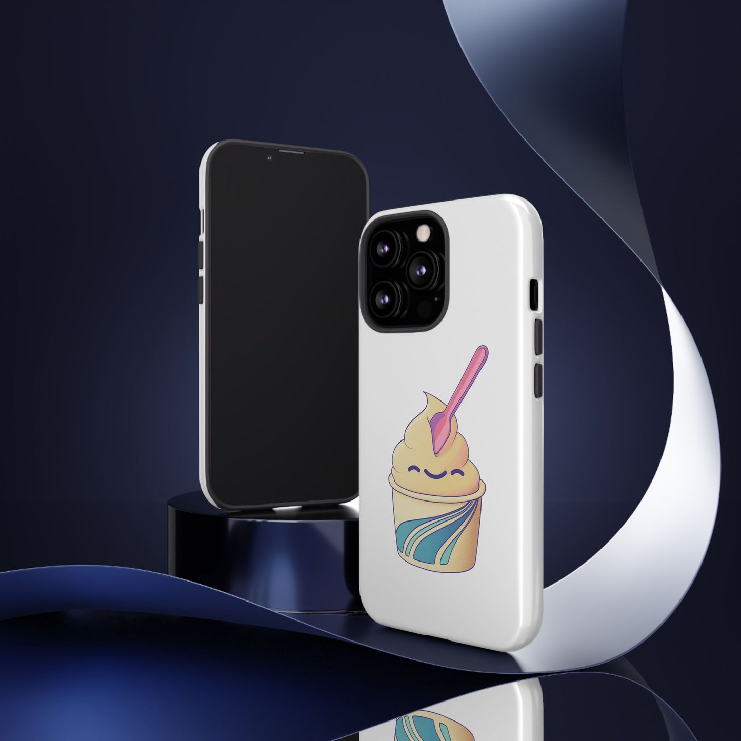 Cute Ice Cream Phone Case, Soft Serve Cup Cover, Fun Gift for Ice Cream Lovers, Summer Vibe Accessory, Adorable Cell Phone Protection