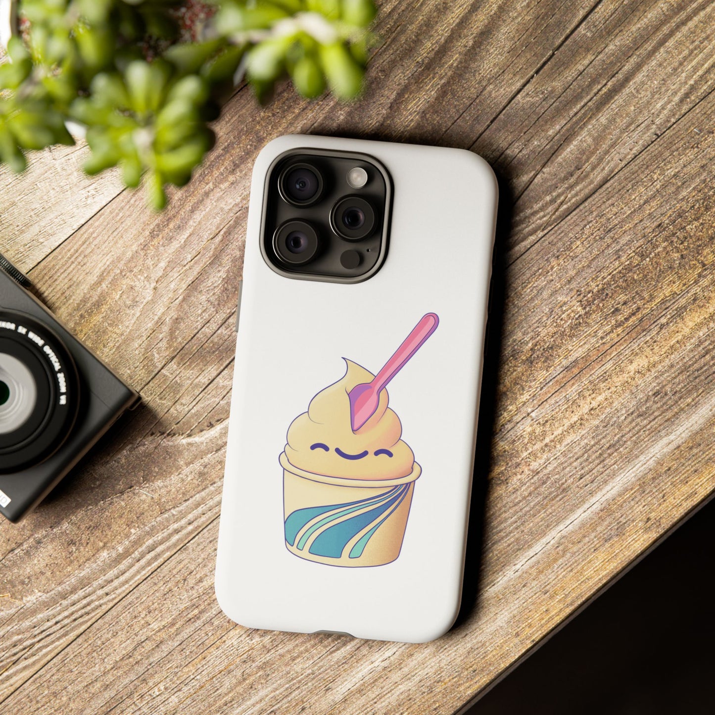 Cute Ice Cream Phone Case, Soft Serve Cup Cover, Fun Gift for Ice Cream Lovers, Summer Vibe Accessory, Adorable Cell Phone Protection