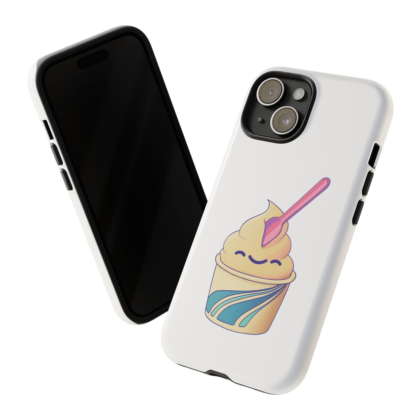 Cute Ice Cream Phone Case, Soft Serve Cup Cover, Fun Gift for Ice Cream Lovers, Summer Vibe Accessory, Adorable Cell Phone Protection