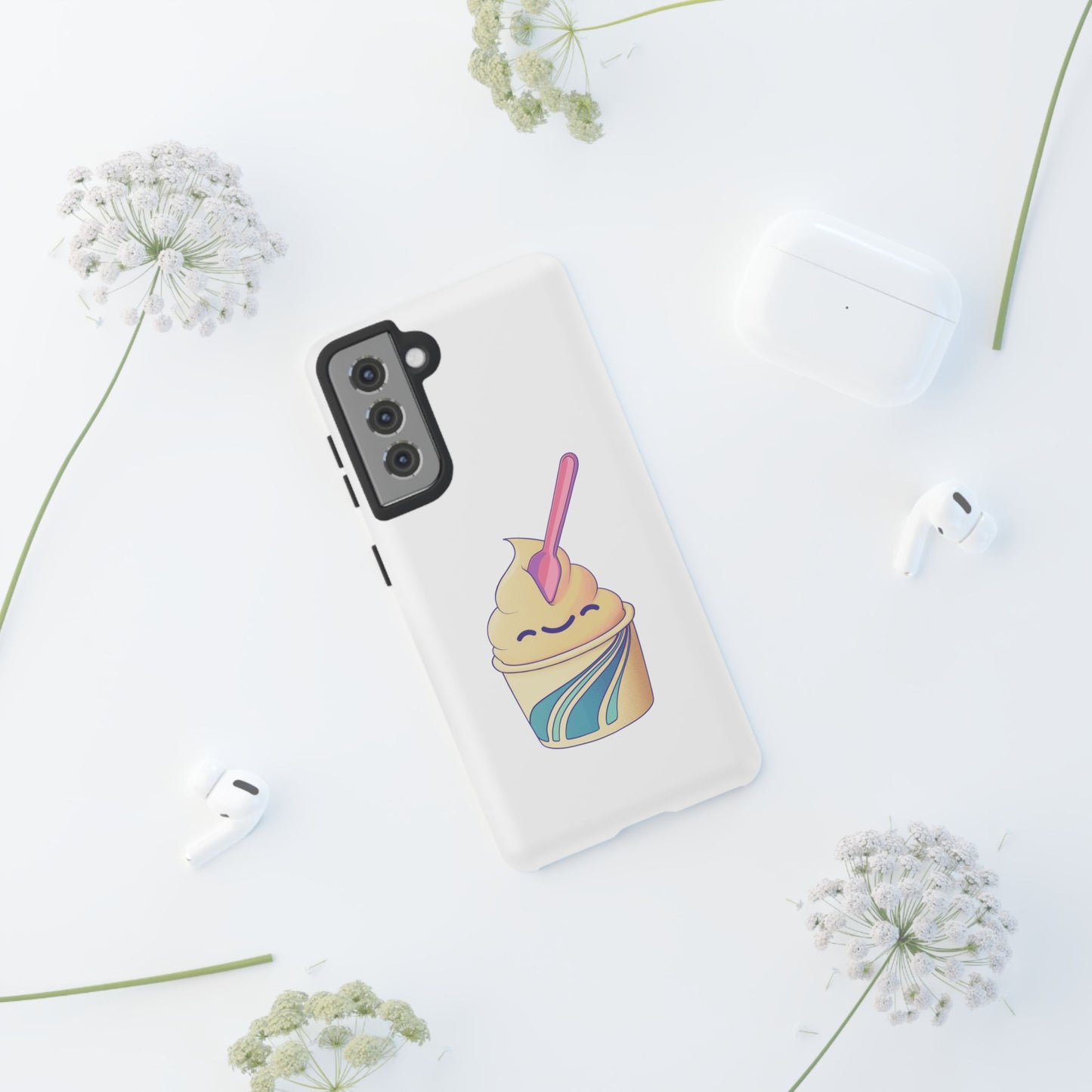 Cute Ice Cream Phone Case, Soft Serve Cup Cover, Fun Gift for Ice Cream Lovers, Summer Vibe Accessory, Adorable Cell Phone Protection