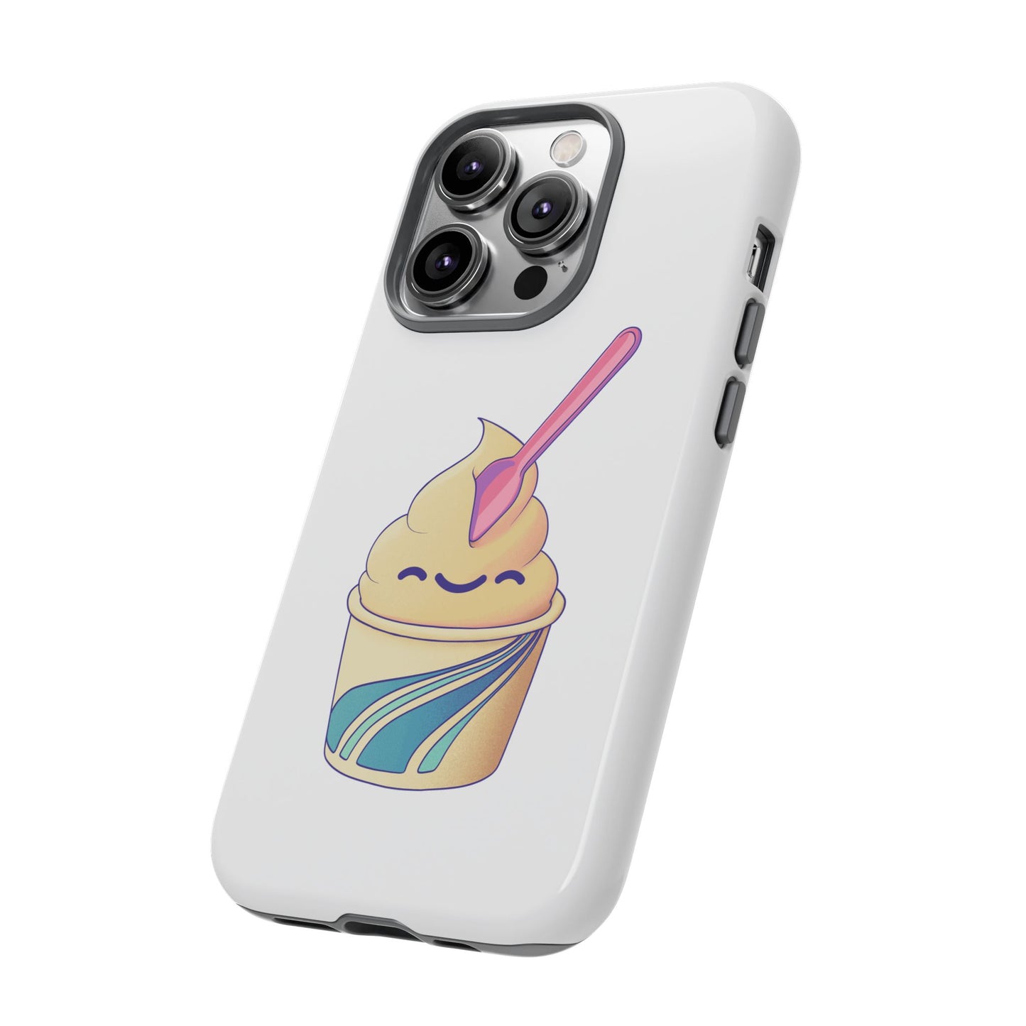 Cute Ice Cream Phone Case, Soft Serve Cup Cover, Fun Gift for Ice Cream Lovers, Summer Vibe Accessory, Adorable Cell Phone Protection
